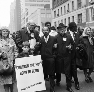 King at a March 1967 anti-Vietnam War demonstration in New York (AFP/Getty Images)